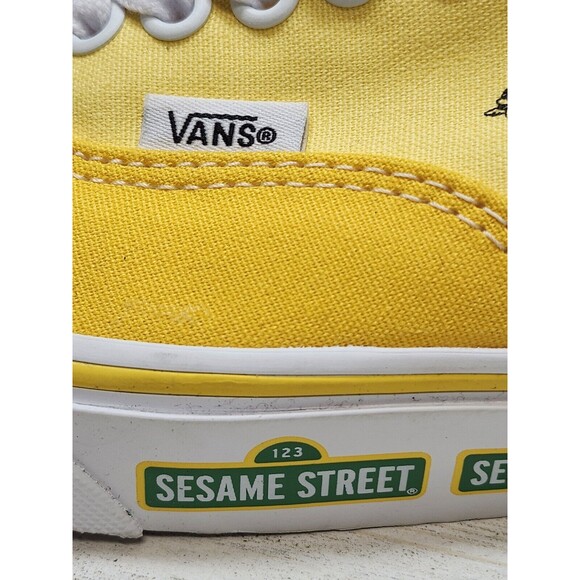 Vans Sesame Street Sneakers Yellow Big Bird Cookie Monster Men 6.5